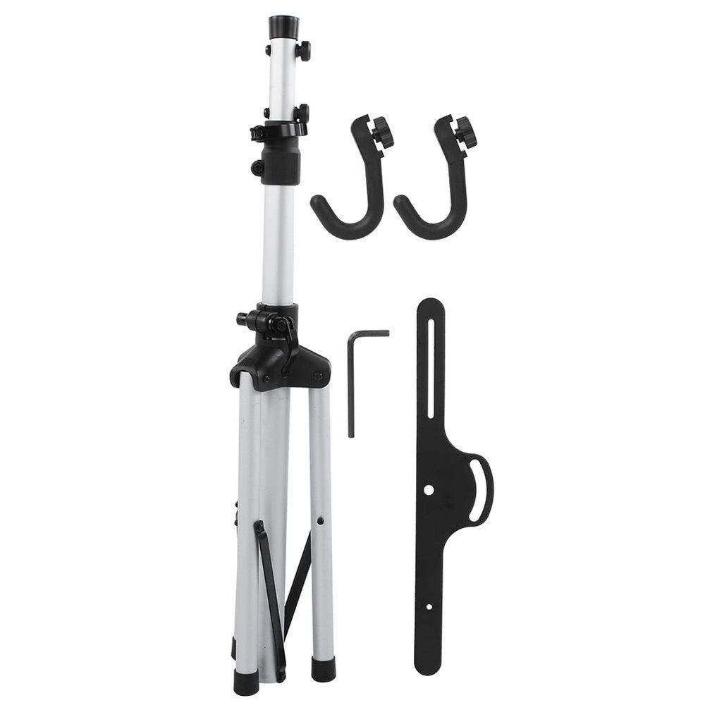 Hanging Rack, Aluminum Alloy Triangle Foldable Stand Adjustable Road Hanger Rack Holder Repair Stand for Mountain Cycling Riding Shelves and