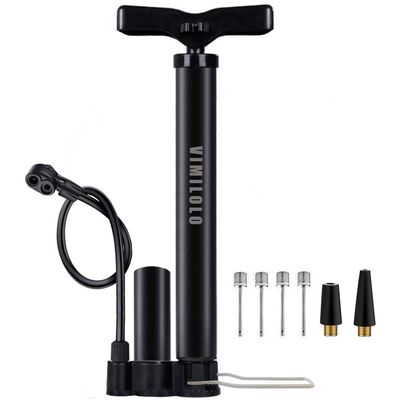 VIMILOLO Bicycle Pump, Bike Floor Pump Inflator for Presta and Schrader Valve Portable Tire Pumps for Ball Bike Pumps