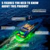 BASIKER BS3 Marine LED Boat Light (2x2000LM 60LED), 10-36V, 316 Stainless Steel, IP68, Air or Underwater, Surface Mount Designed for Cruise Ships, Yachts, Boats, Sailboat, Pontoon, Transom (Green) view 4