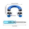 Mudder 3 Sets Archery D Loop Compound Bow Metal U Nock D Ring Buckle Release Nocking Loop with Screwdrivers for Hunting Installation Accessories view 2
