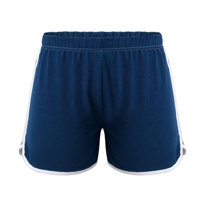 Oyolan Kids Girls Cotton Elastic Waistband Shorts Running Gym Sport Bottom Navy Blue 3-4