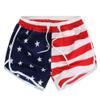 Honeystore Women's Casual Swim Trunks Quick Dry Print Boardshort Beach Shorts 1532-Red-White S