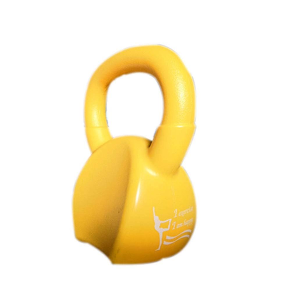 Kettlebells AGYH Color Fitness, Woman-Children Portable Dumbbell Barbell, 5lb / 2.3kg, 3 Colors (Color : Yellow)