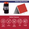 Emergency Shelter Emergency Tube Tent Survival Tarp - Rescue Gear - Emergency Kit - Reflective Mylar Survival Tent  Includes Whistle, Compass and Survival Hook Hiking Supplies Kit Camping Essentials view 2