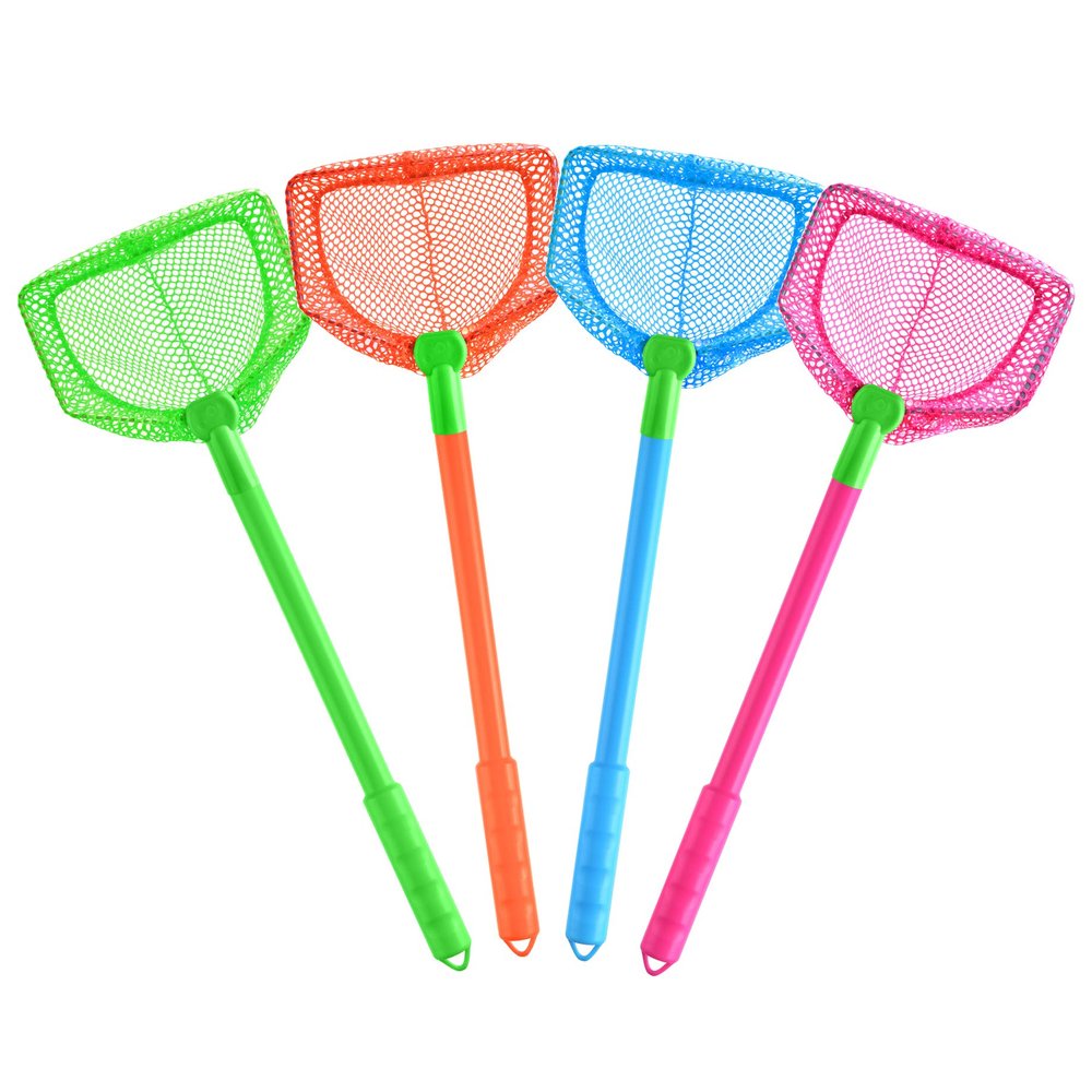 SAYAYA 4 Pieces Fishing Butterflies Nets Beach Nets Insects Bug Catch Toy for Kids Garden Outdoor Tools