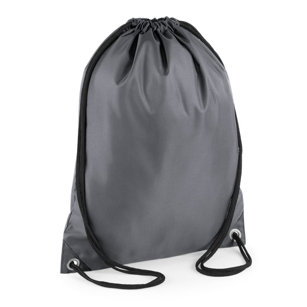 BagBase Budget Water Resistant Gymsac BG5 - Adult Training Fitness Sports Bag - Graphite Grey