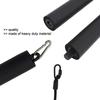 WDD Pilates Stick Bar Kit with Resistance Band Portable Yoga Rod with Foot Loop Sports Exercise Fitness Equipment Chest Expand Arm Puller for Home Gym Bodybuilding Workout (Black) view 2