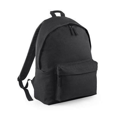 BagBase Fashion Backpack/Rucksack (18 Liters) (One Size) (Black/Black)