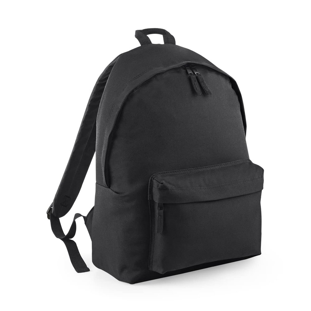 BagBase Fashion Backpack/Rucksack (18 Liters) (One Size) (Black/Black)