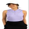 Three Sixty Six Womens Sleeveless Collarless Golf Polo Shirt with Zipper - Quick Dry Tank Tops for Women Lavender view 1
