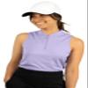 Three Sixty Six Womens Sleeveless Collarless Golf Polo Shirt with Zipper - Quick Dry Tank Tops for Women Lavender view 2