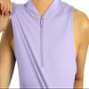 Three Sixty Six Womens Sleeveless Collarless Golf Polo Shirt with Zipper - Quick Dry Tank Tops for Women Lavender view 3