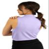 Three Sixty Six Womens Sleeveless Collarless Golf Polo Shirt with Zipper - Quick Dry Tank Tops for Women Lavender view 4
