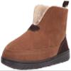 Dearfoams Men's Suede Boot Slipper, Chestnut, 13 view 1
