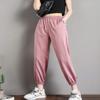 ZGZZ7 Women's Casual Active Joggers Cropped Pants Breathable Running Silk Sweatpants (Pink, Medium) view 3