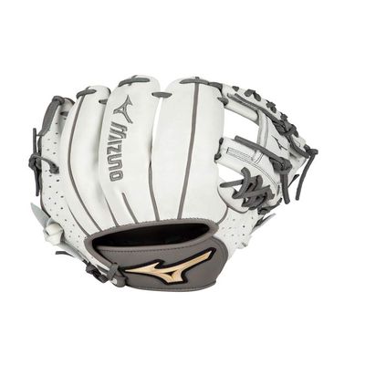 Mizuno GPE1175F1 Mizuno Prime Elite Infield/Pitcher Fastpitch Softball Glove 11.75", Right Hand Throw, WHITE-GREY