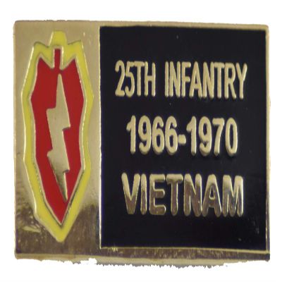 25th Infantry Vietnam LAPEL PIN OR HAT PIN - Size 1 1/8" - VETERAN OWNED BUSINESS