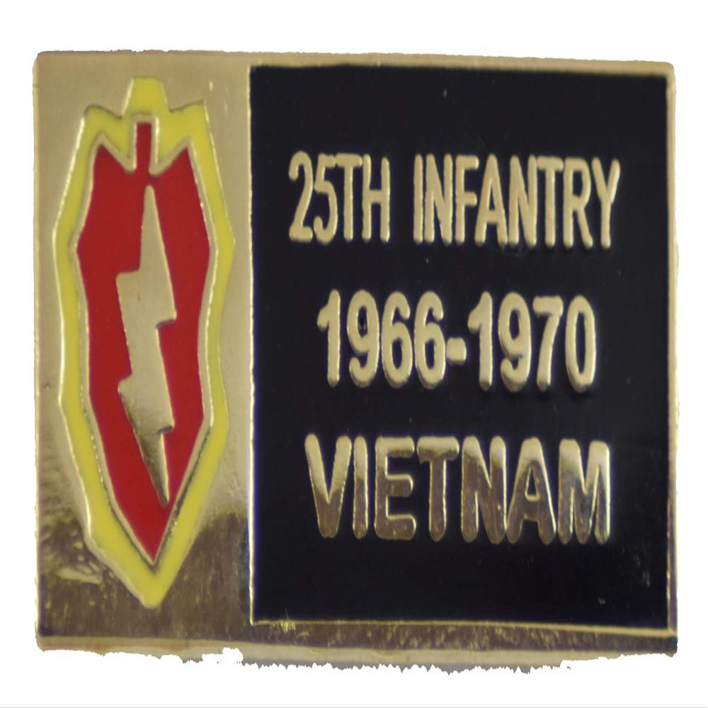 25th Infantry Vietnam LAPEL PIN OR HAT PIN - Size 1 1/8" - VETERAN OWNED BUSINESS