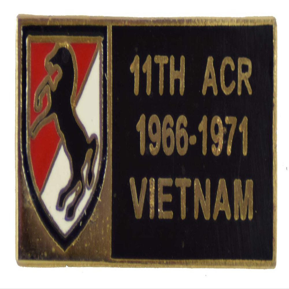 11th ACR Vietnam LAPEL PIN OR HAT PIN - Size 1 1/8" - VETERAN OWNED BUSINESS
