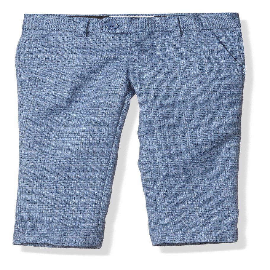 Isaac Mizrahi Boys' Slim Fit Plaid Dress Pants, Blue, 2