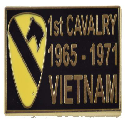 1st Cavalry Vietnam LAPEL PIN OR HAT PIN - Size 1 1/8" - VETERAN OWNED BUSINESS