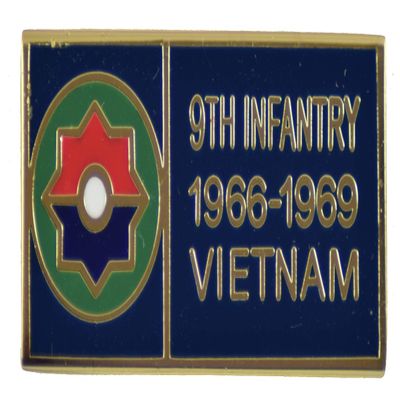 9th Infantry Vietnam LAPEL PIN OR HAT PIN - Size 1 1/8" - VETERAN OWNED BUSINESS