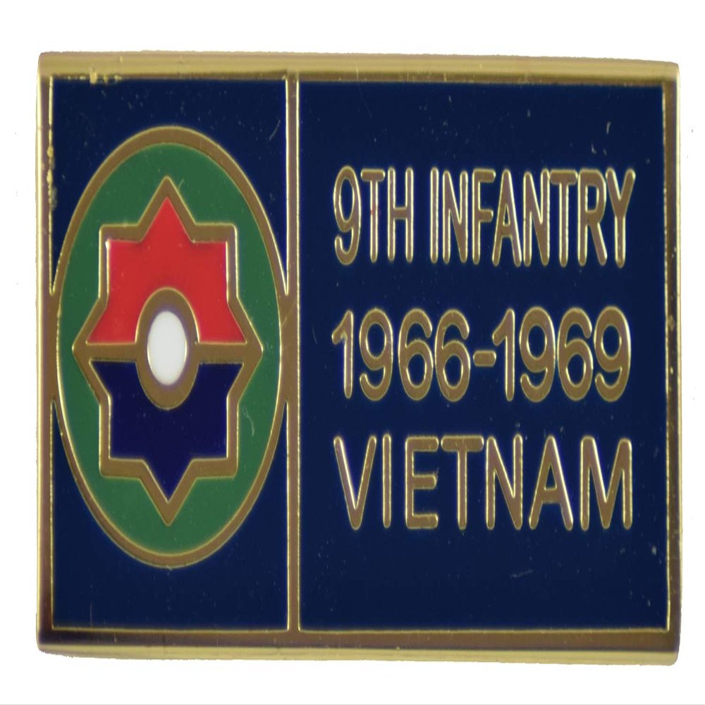 9th Infantry Vietnam LAPEL PIN OR HAT PIN - Size 1 1/8" - VETERAN OWNED BUSINESS