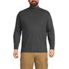 Lands' End Mens Long Sleeve Super-T Turtleneck Dark Charcoal Heather Tall Medium view 1