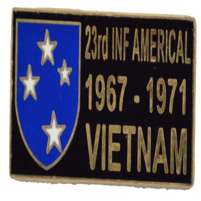 23rd Infantry (Americal) Vietnam LAPEL PIN OR HAT PIN - Size 1 1/8" - VETERAN OWNED BUSINESS