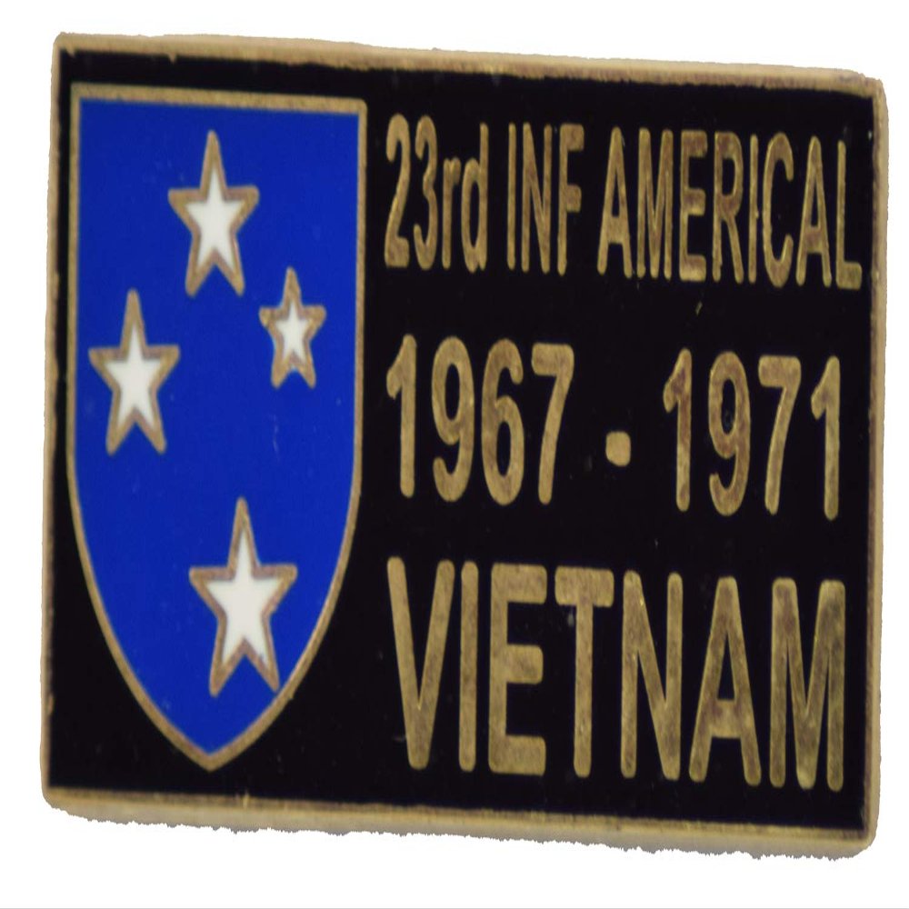 23rd Infantry (Americal) Vietnam LAPEL PIN OR HAT PIN - Size 1 1/8" - VETERAN OWNED BUSINESS