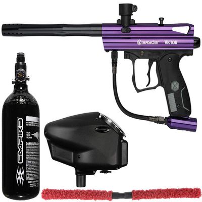 Action Village Kingman Spyder Victor Core Paintball Gun Package Kit (Gloss Purple)