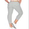 ALWAYS Womens 7/8 Length Ribbed Jogger Sweatpants - Rib Knit Winter Warm Stretch Pants with Pockets Grey XL view 4