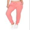 ALWAYS Womens Ribbed Jogger Sweatpants - Rib Knit Winter Warm Stretch Pants with Pockets Pink 2XL view 2