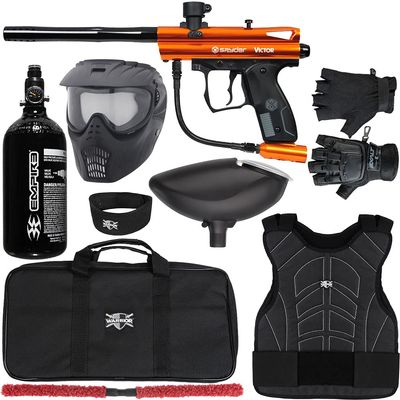 Action Village Kingman Spyder Victor Protector Paintball Gun Package Kit Protector 1 (Gloss Orange, Glove Size - Large/X-Large)