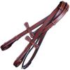 Exion Hunter Reins with Seven Hand Stoppers for Hunter Bridle | Martingale Stoppers | Black, Havana Brown Options - Over, Full, Cob, Pony view 1
