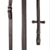 Exion 5/8" (16mm) Designer Stitched Raised Leather Rubber Reins | Premium Grip English Horse Reins with Hook Studs | Durable Non-Slip Reins for Jumping, Hunting, Eventing & Everyday Riding view 2