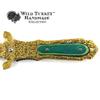 Wild Turkey Handmade Collection Two Tone Color Coated Folding Knife| Outdoor Survival Pocket Knife | Small one-Hand Knife Made of Stainless Steel Blade (5114GD-AM) view 4