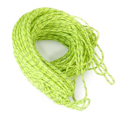 Inzopo Premium Reflective Guyline Tent Cord - 20m, Fluorescent Green - Camping Tent/Awning/Canopy Rope, Outdoor Cord Paracord Accessories Fluorescent Green 1.8mm Dia.