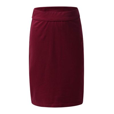 Alvivi Kids Girls Elastic Waist Pencil Skirts Lycra StretchyMidi Bodycon Skirts Modest Knee Length Straight Skirt Burgundy 4