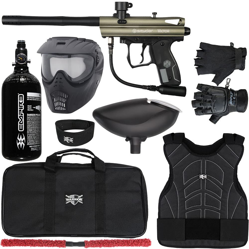 Action Village Kingman Spyder Victor Protector Paintball Gun Package Kit Protector 1 (Olive Green, Glove Size - Large/X-Large)