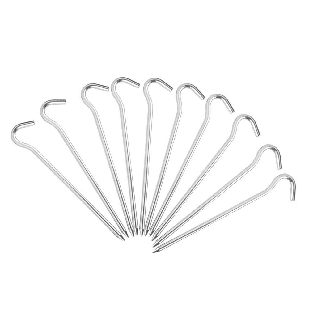 Inzopo 8Pcs Camping Tent Awning Aluminium Alloy Tent Pegs Nail Stakes