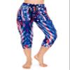 ALWAYS Women's American Flag Capri Jogger - Skinny Fit Lightweight Premium Soft Stretch Pork Chop Pocket Sweatpants 1759 S view 3
