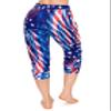 ALWAYS Women's American Flag Capri Jogger - Skinny Fit Lightweight Premium Soft Stretch Pork Chop Pocket Sweatpants 1759 S view 4
