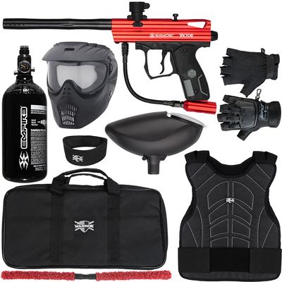 Action Village Kingman Spyder Victor Protector Paintball Gun Package Kit Protector 1 (Gloss Red, Glove Size - Large/X-Large)
