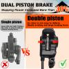 BUCKLOS MTB Hydraulic Disc Brakes, Mountain Bike Left Front 800mm Right Rear 1450mm Hydraulic Brake Set Aluminum Alloy Levers with Calipers PM/is Adapter Fit EBike/Fat Bike view 2