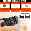 BUCKLOS MTB Hydraulic Disc Brakes, Mountain Bike Left Front 800mm Right Rear 1450mm Hydraulic Brake Set Aluminum Alloy Levers with Calipers PM/is Adapter Fit EBike/Fat Bike view 3