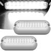 HUSUKU Mini 27LED Marine Led Lights for Boat Underwater(White), 2PCS, 3.7inch, IP68, 316 Stainless Steel, Surface Mount for Yacht Pontoon Sailboat Kayak Skiff Duck Jon Accent Bass Boat Vessel Fishing view 1