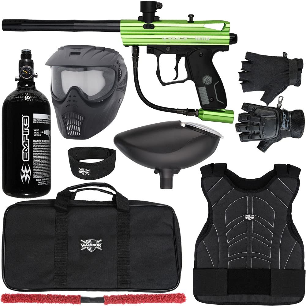 Action Village Kingman Spyder Victor Protector Paintball Gun Package Kit Protector 1 (Gloss Slime, Glove Size - Large/X-Large)