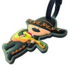 By Mexico Mariachi Character Luggage Tag, Mexican Guitar Playing Tocho Design view 3