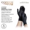 Copper Fit Guardwell Gloves Full Finger Hand Protection, X-Large, Black view 2